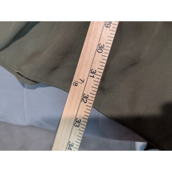 Chico's Size 3 XL Tunic Asymmetrical Hem Roll tab Sleeve 1/4 Button Shirt Modern - Picture 16 of 16